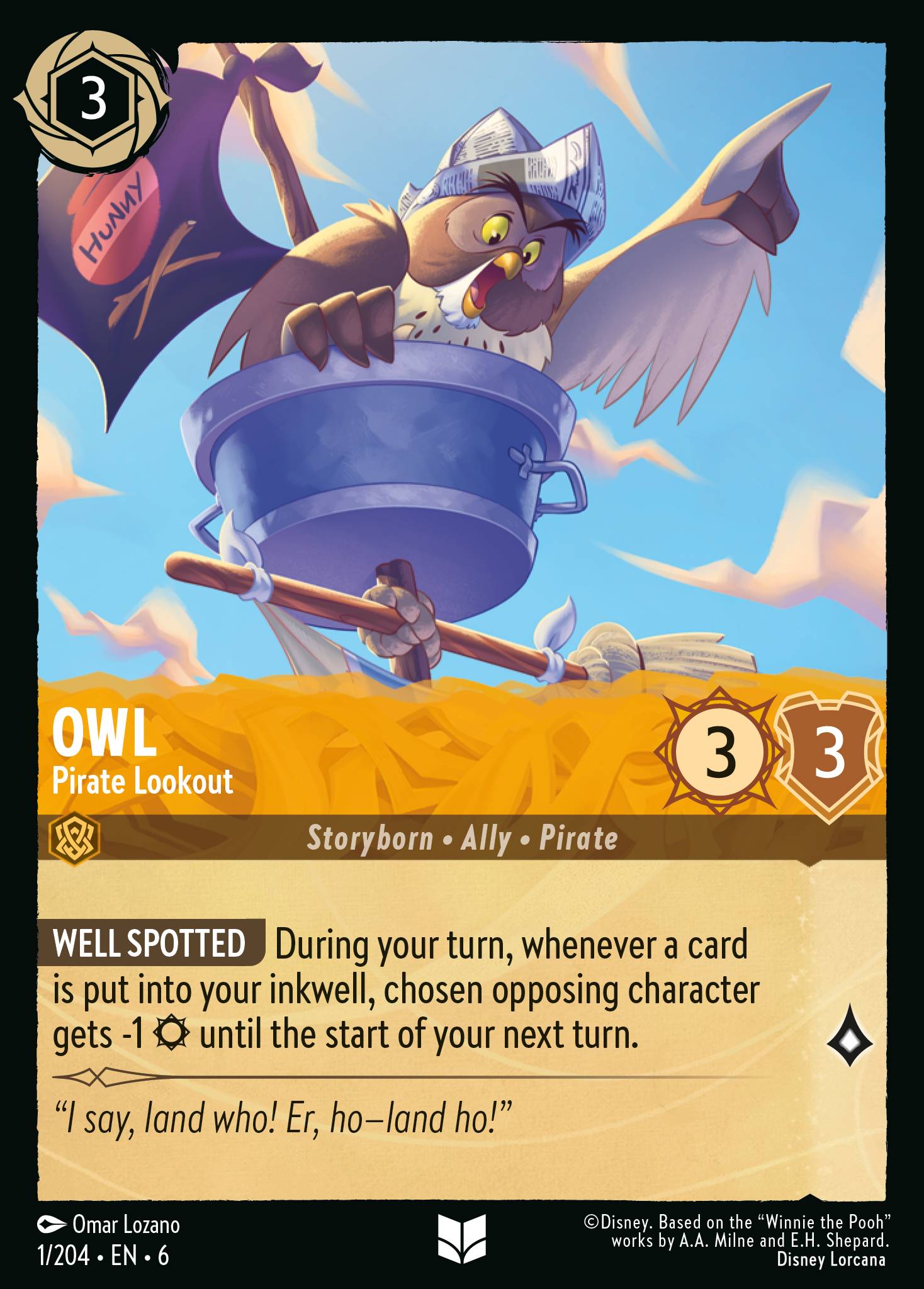 Owl — Pirate Lookout Disney Lorcana card