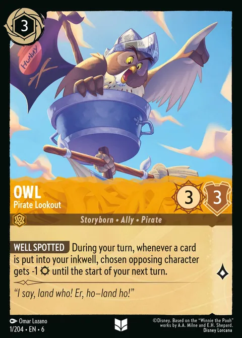 Owl — Pirate Lookout Disney Lorcana card
