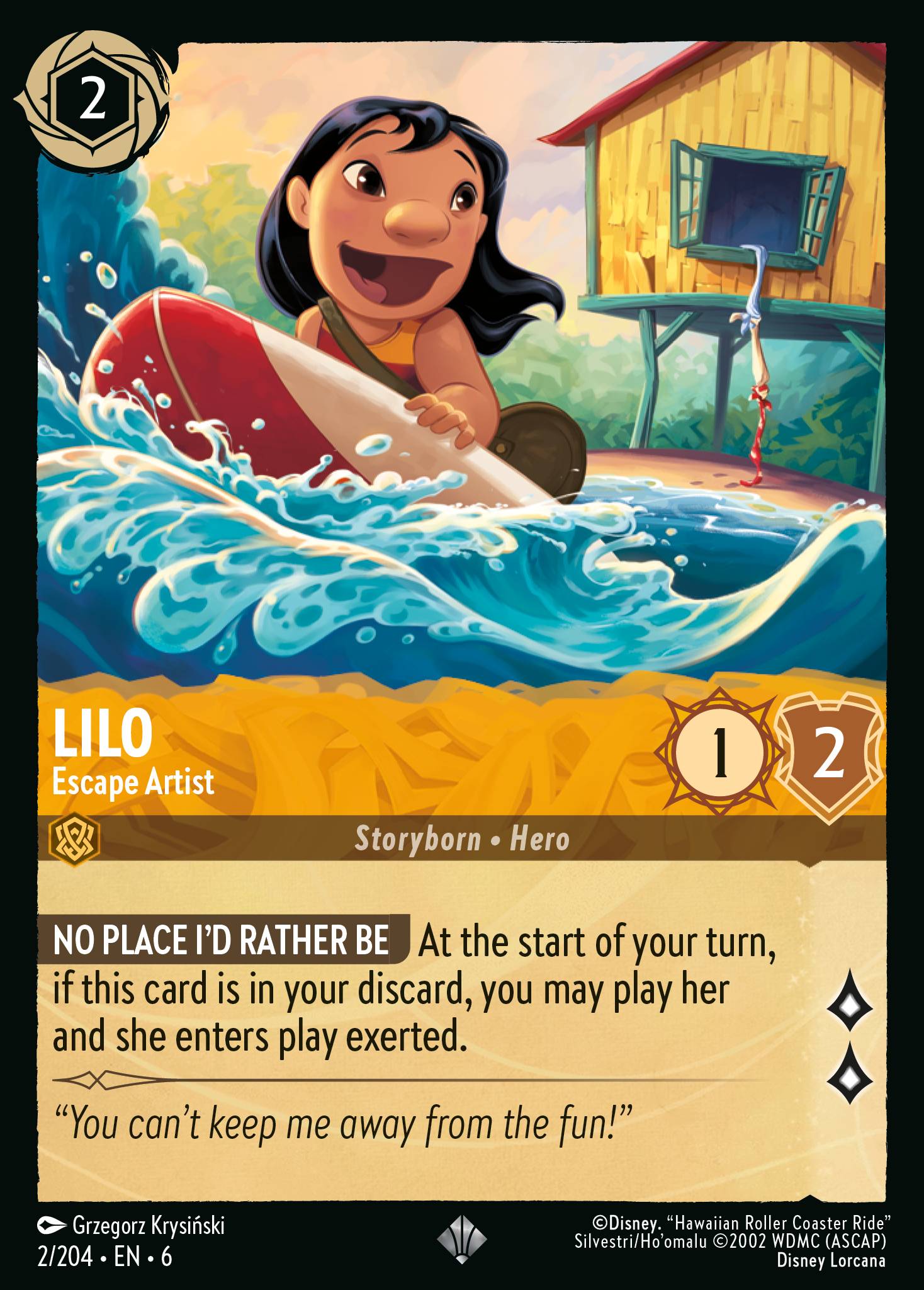 Lilo — Escape Artist Disney Lorcana card