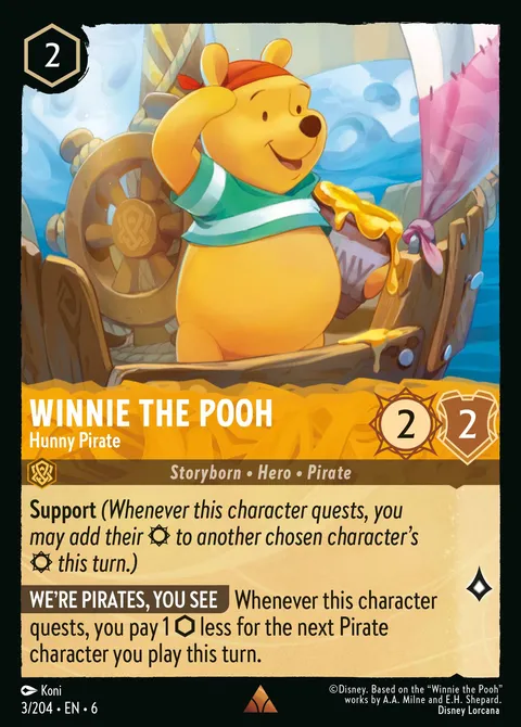 Winnie the Pooh — Hunny Pirate Disney Lorcana card