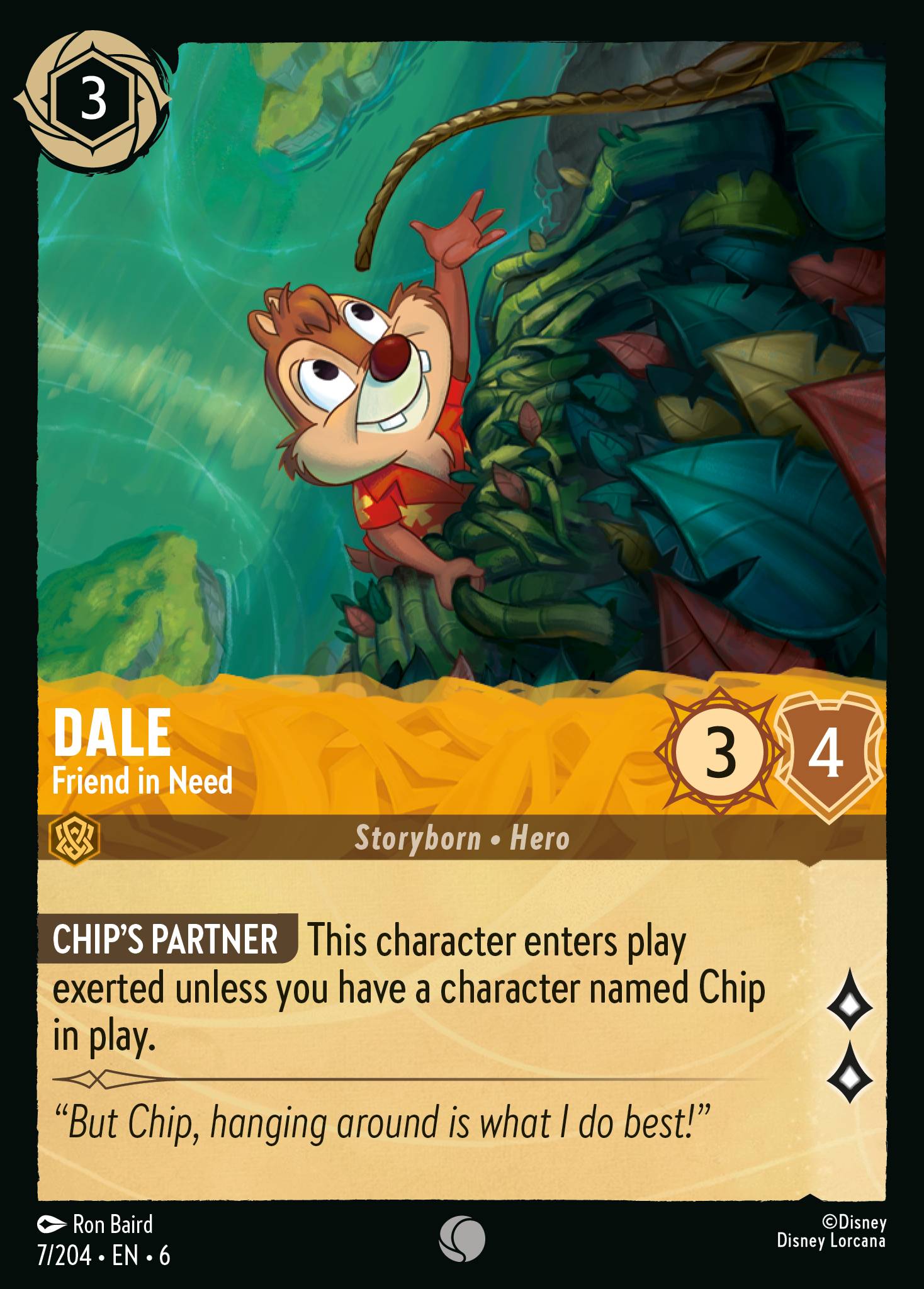 Dale — Friend in Need Disney Lorcana card