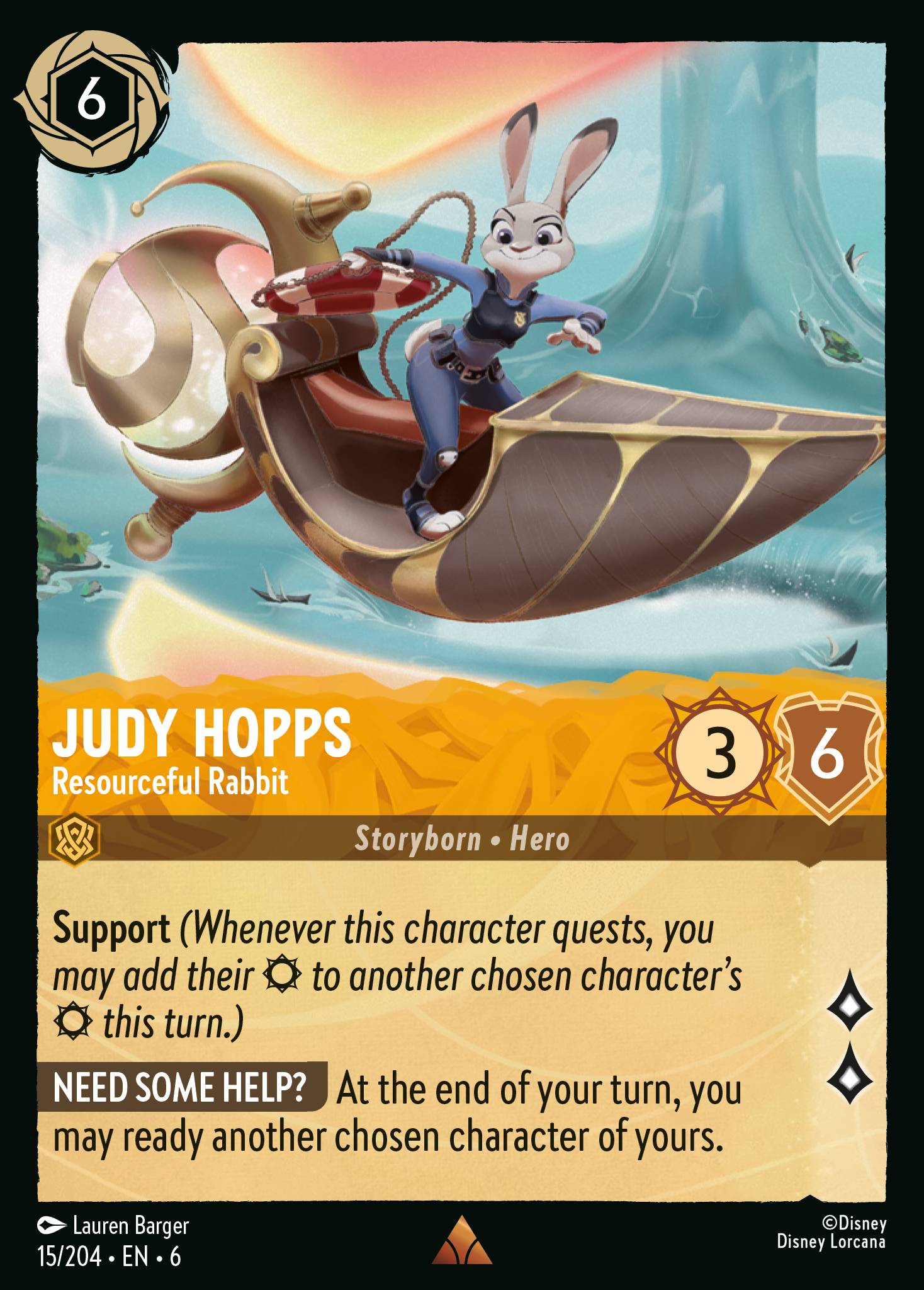 Judy Hopps — Resourceful Rabbit Disney Lorcana card