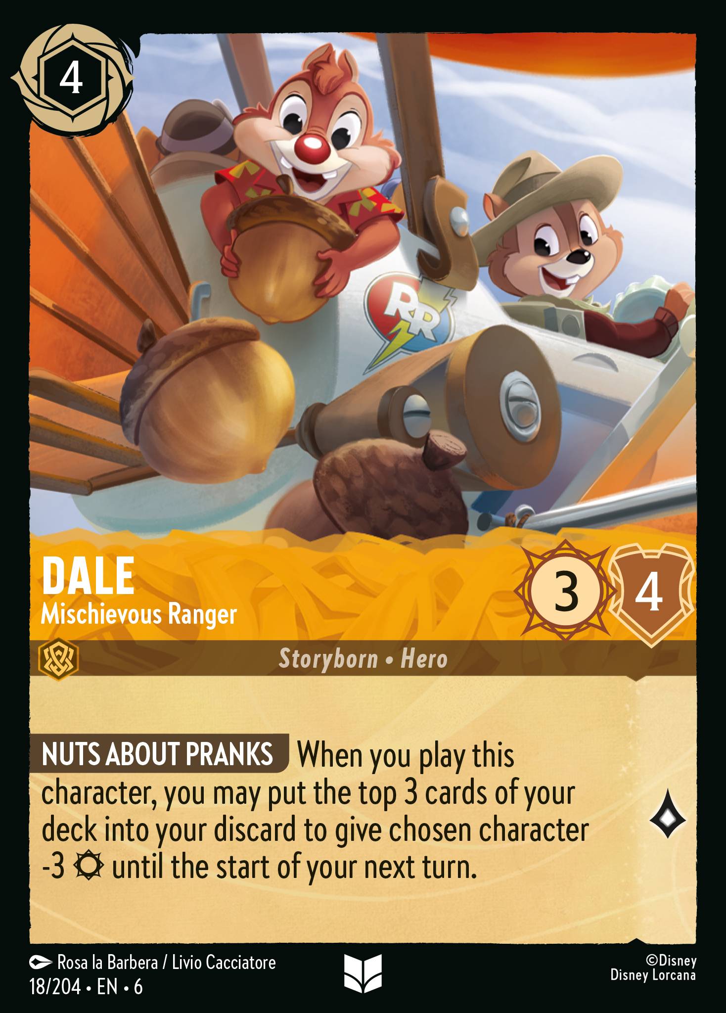 Dale — Mischievous Ranger Disney Lorcana card