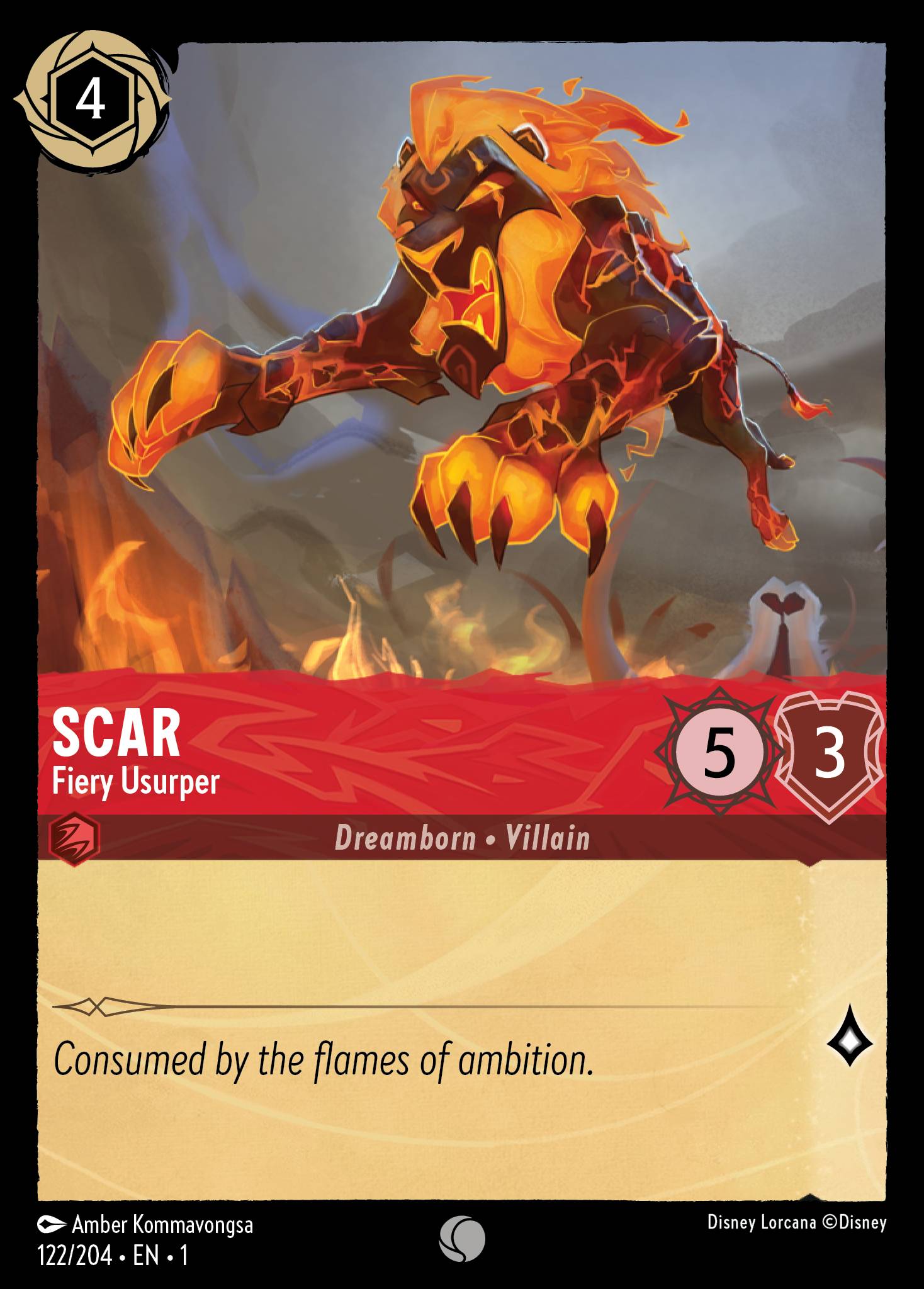 Scar — Fiery Usurper Disney Lorcana card