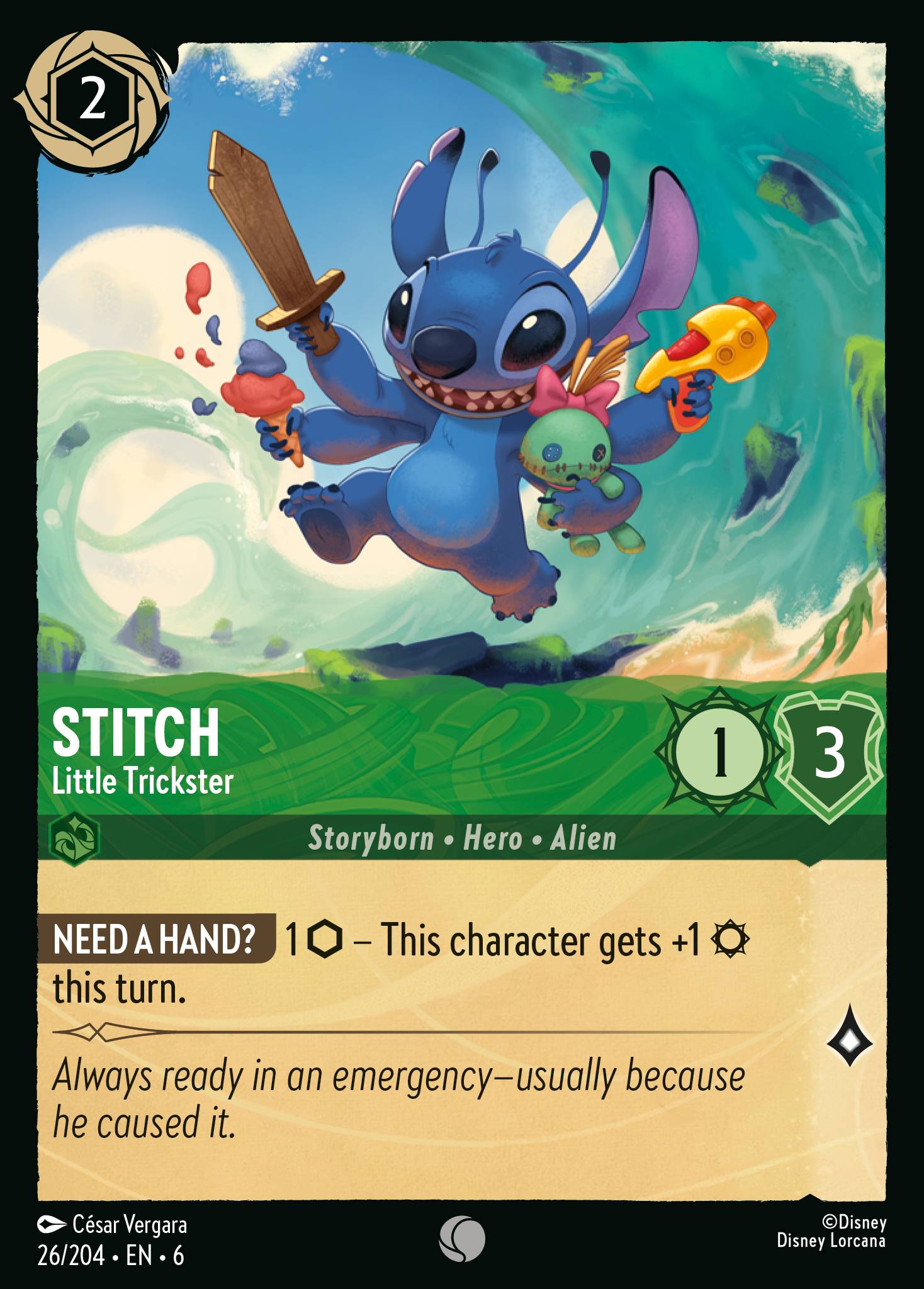 Stitch — Little Trickster Disney Lorcana card
