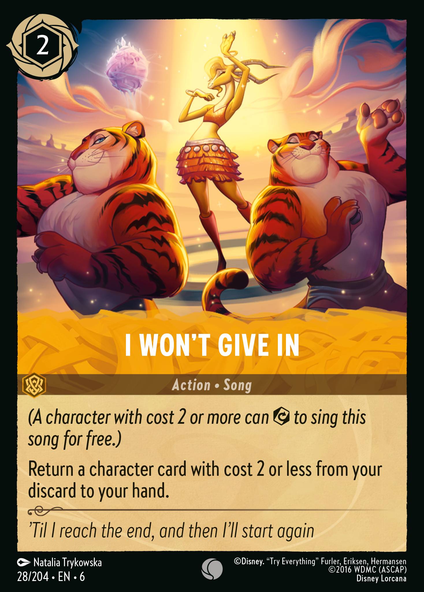 I Won't Give In Disney Lorcana card