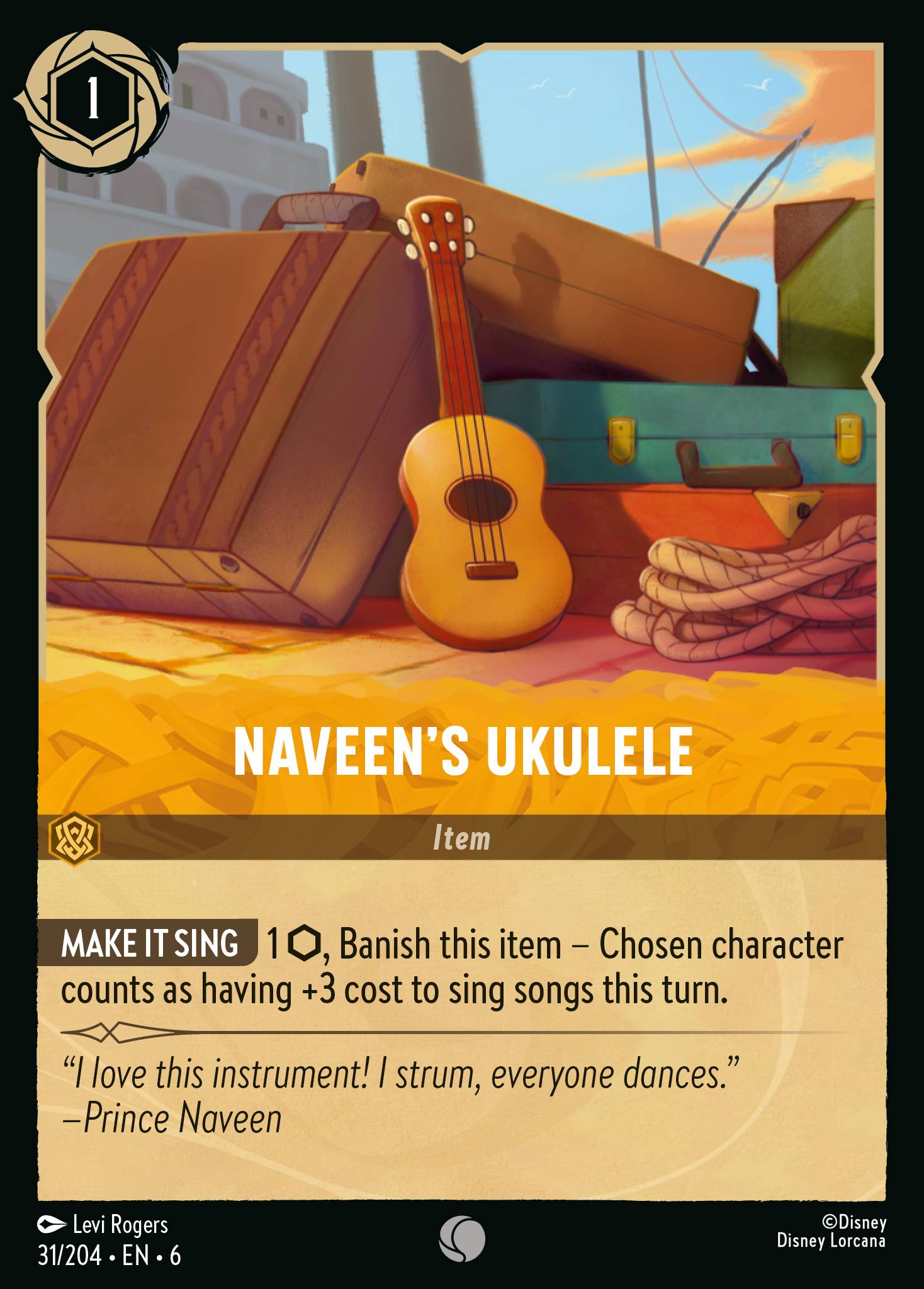 Naveen's Ukulele Disney Lorcana card