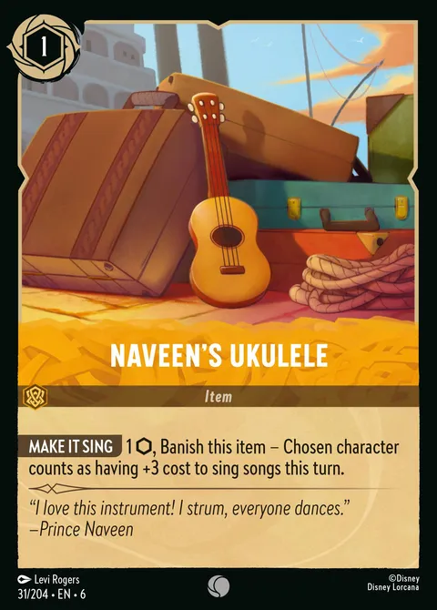 Naveen's Ukulele Disney Lorcana card