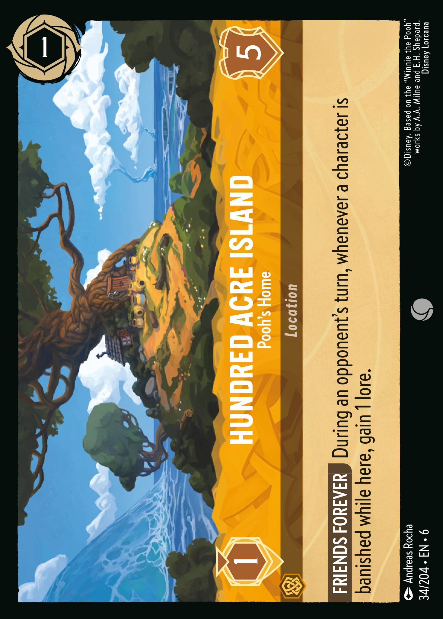 Hundred Acre Island — Pooh's Home Disney Lorcana card