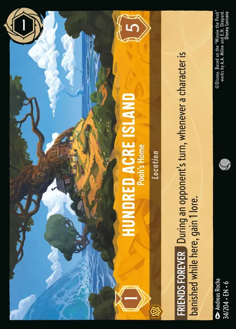 Hundred Acre Island — Pooh's Home Disney Lorcana card
