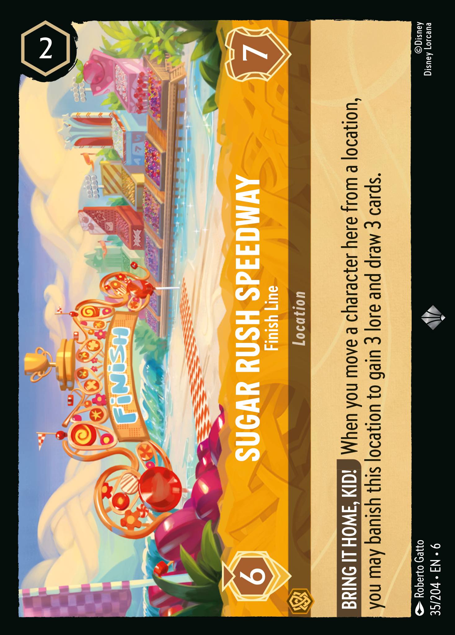Sugar Rush Speedway — Finish Line Disney Lorcana card