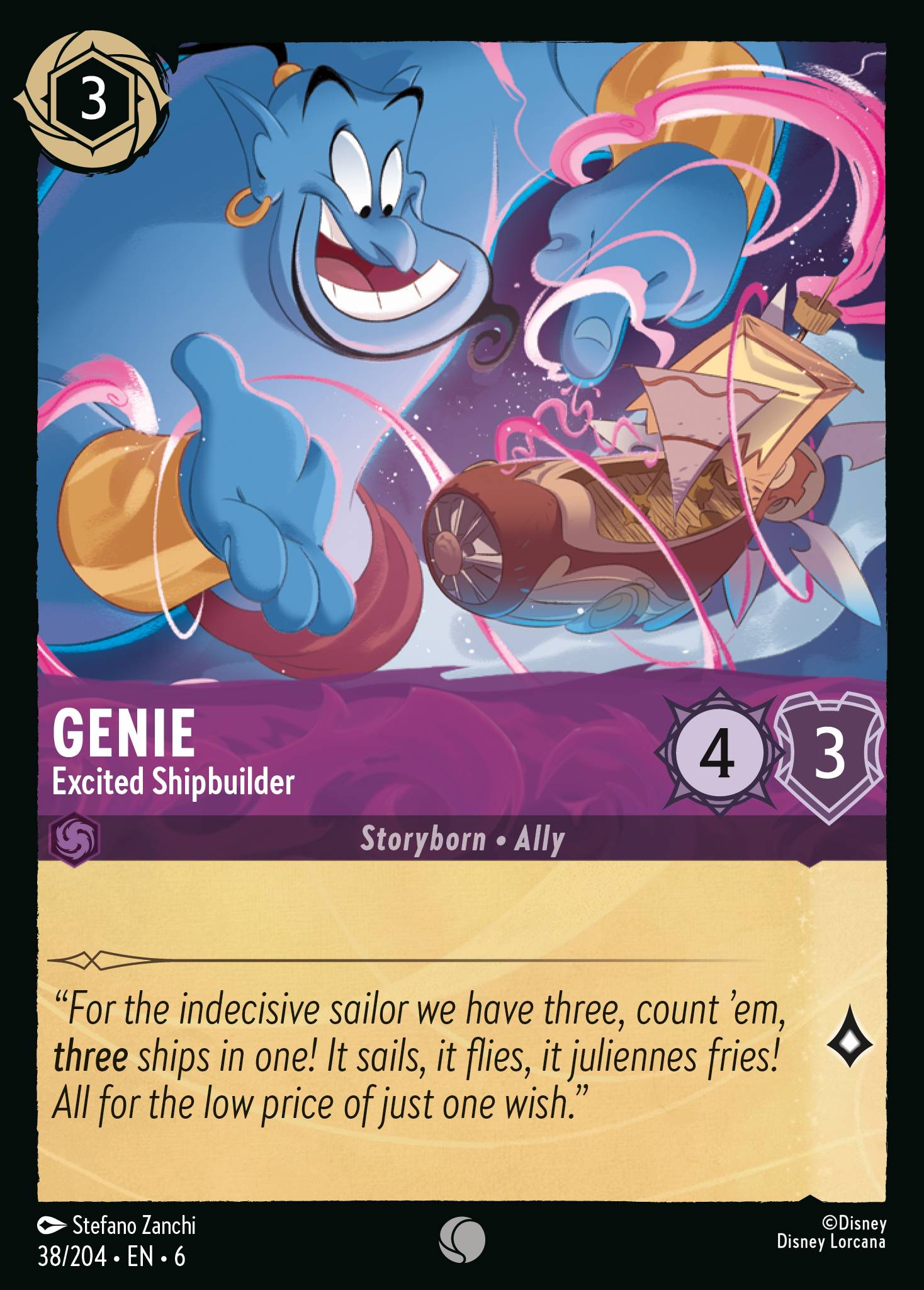 Genie — Excited Shipbuilder Disney Lorcana card