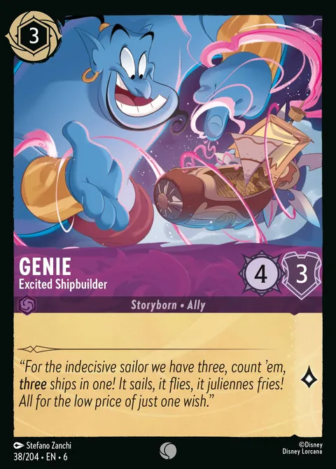 Genie — Excited Shipbuilder Disney Lorcana card