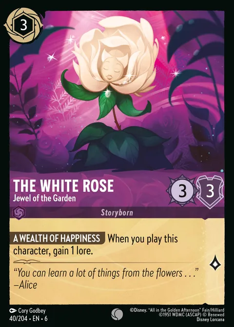 The White Rose — Jewel of the Garden Disney Lorcana card
