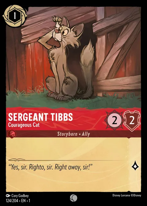 Sergeant Tibbs — Courageous Cat Disney Lorcana card