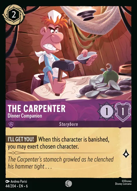 The Carpenter — Dinner Companion Disney Lorcana card