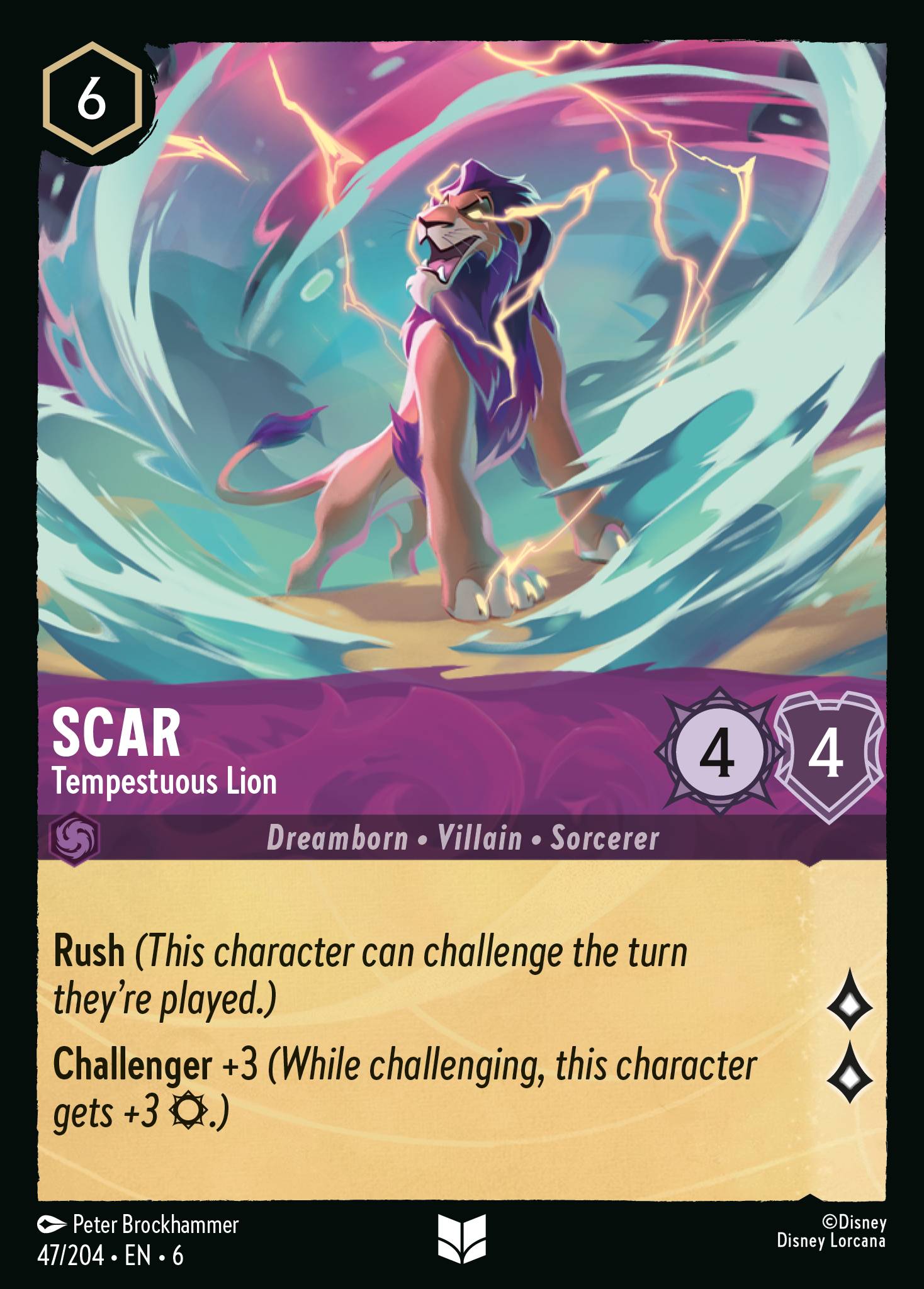Scar — Tempestuous Lion Disney Lorcana card