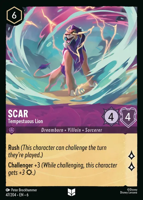 Scar — Tempestuous Lion Disney Lorcana card