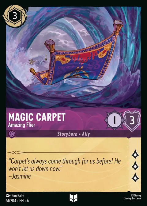 Magic Carpet — Amazing Flier Disney Lorcana card