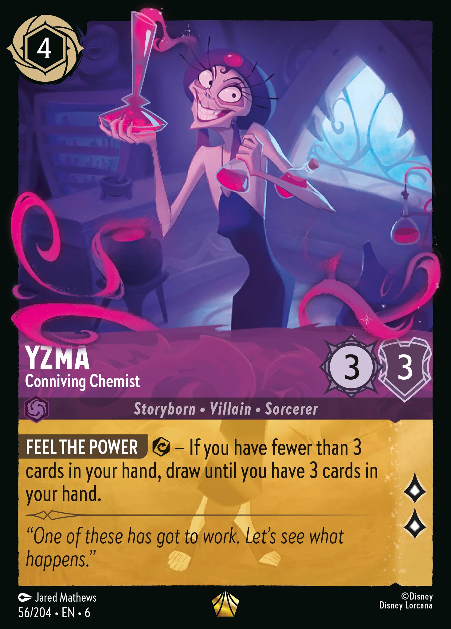 Yzma — Conniving Chemist Disney Lorcana card