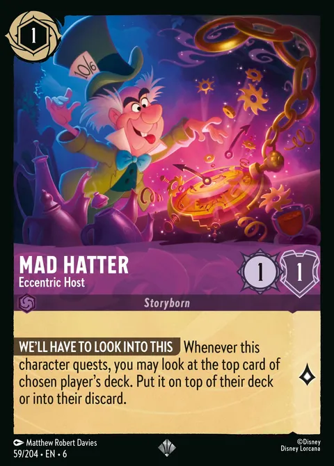 Mad Hatter — Eccentric Host Disney Lorcana card