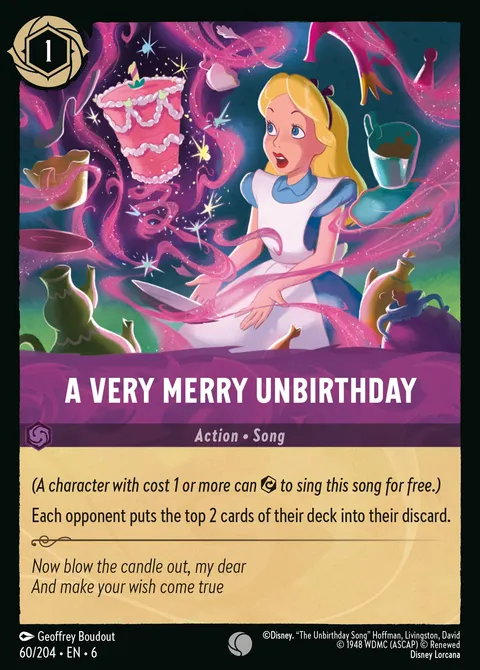 A Very Merry Unbirthday Disney Lorcana card