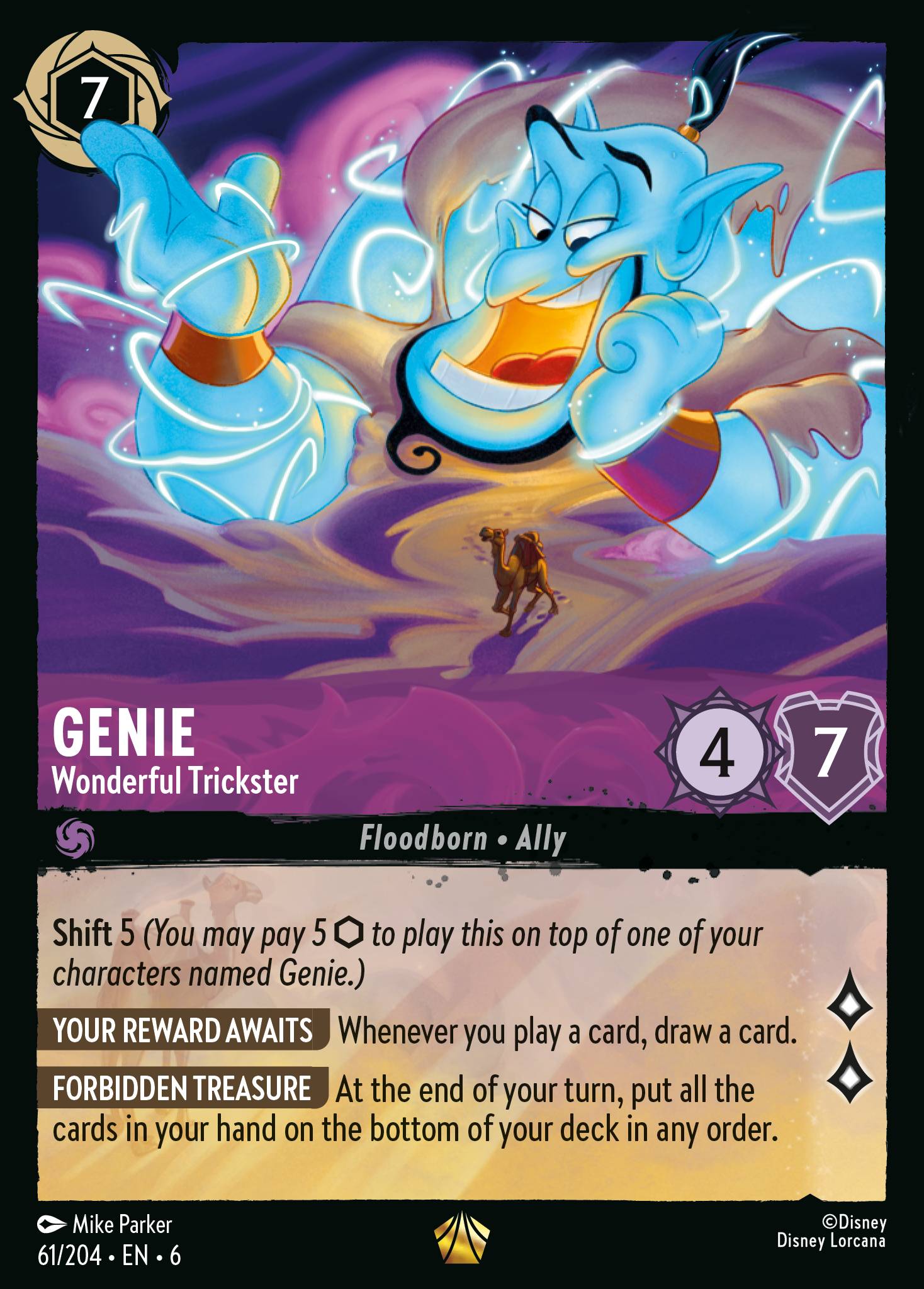 Genie — Wonderful Trickster Disney Lorcana card