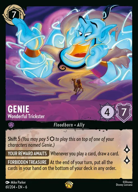 Genie — Wonderful Trickster Disney Lorcana card