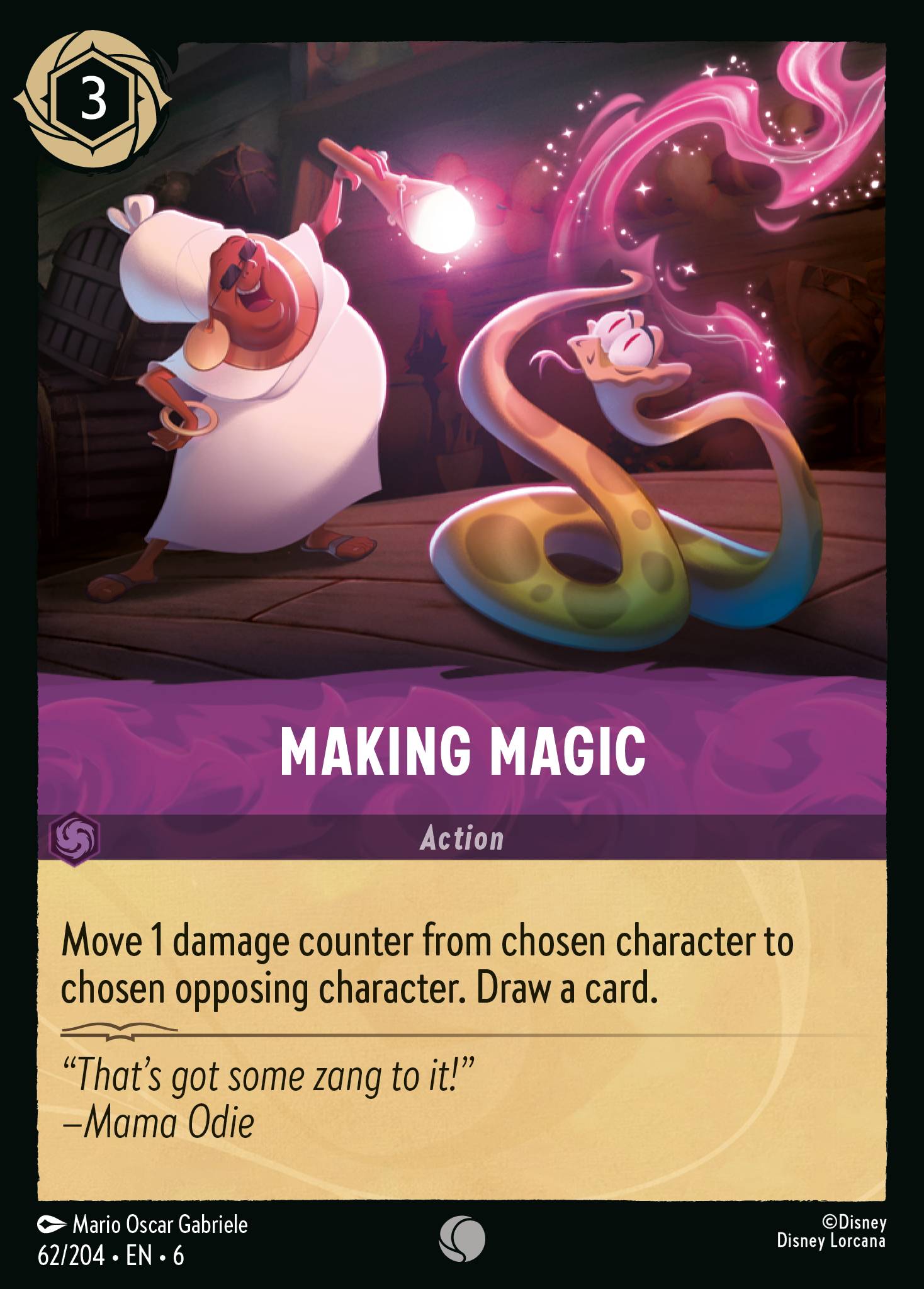 Making Magic Disney Lorcana card