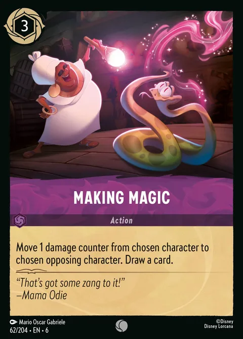 Making Magic Disney Lorcana card