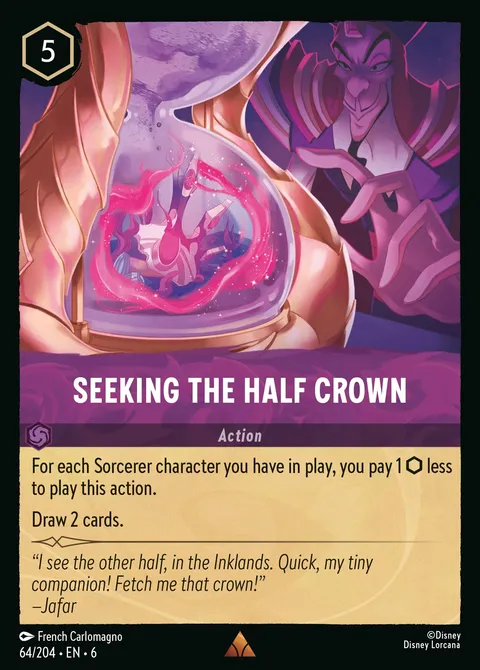 Seeking the Half Crown Disney Lorcana card