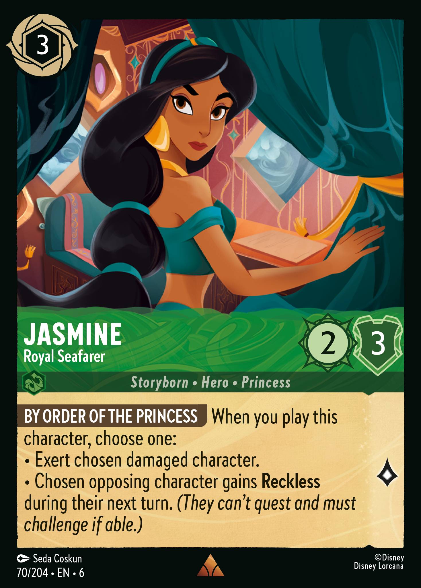 Jasmine — Royal Seafarer Disney Lorcana card