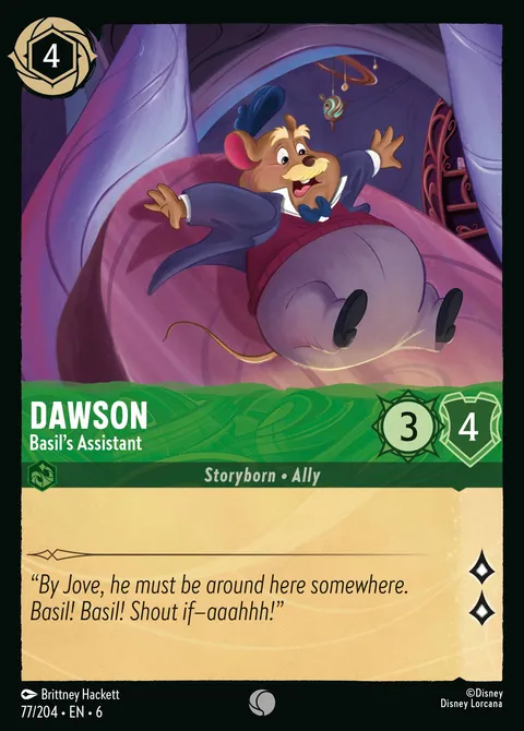 Dawson — Basil's Assistant Disney Lorcana card