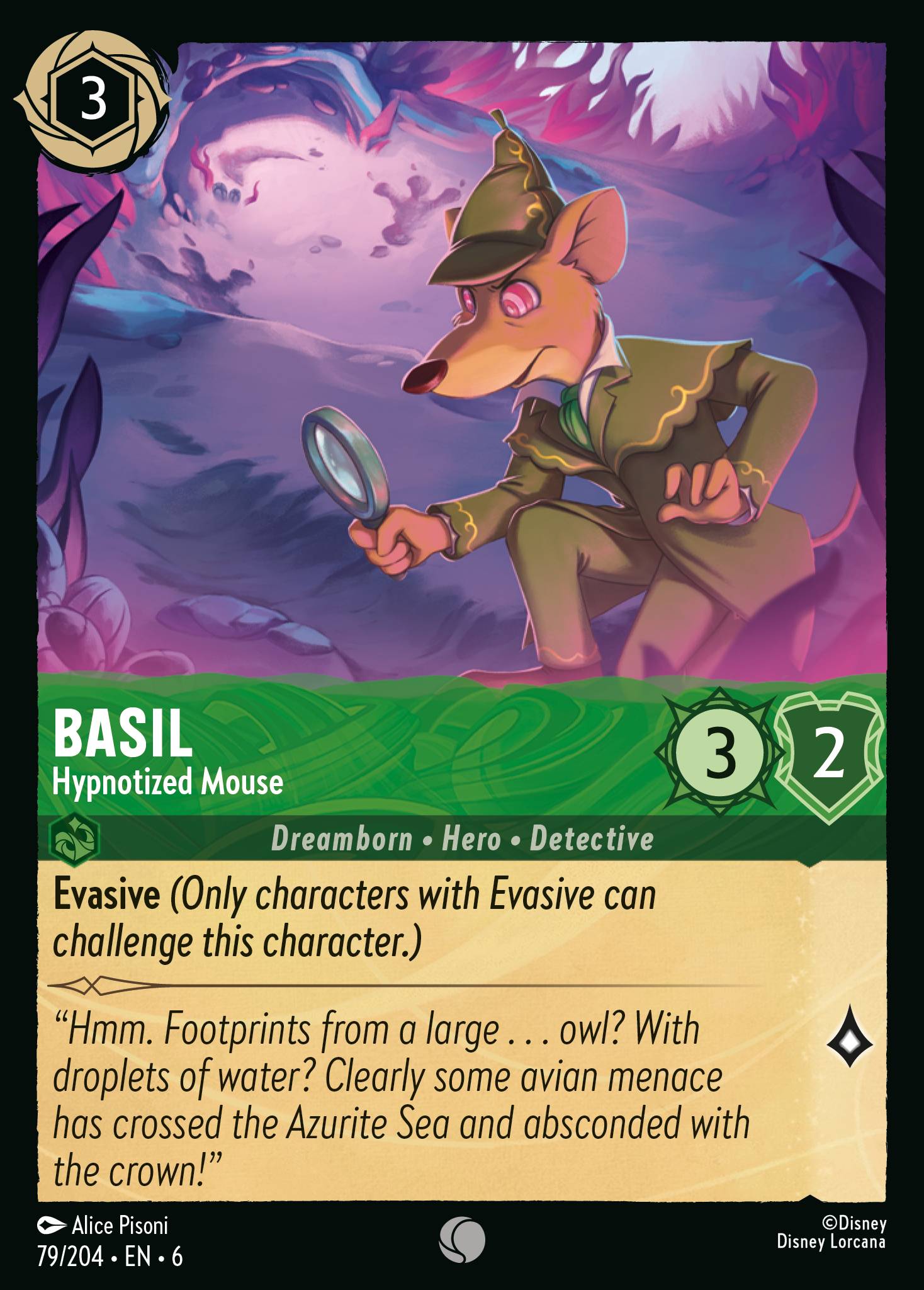 Basil — Hypnotized Mouse Disney Lorcana card