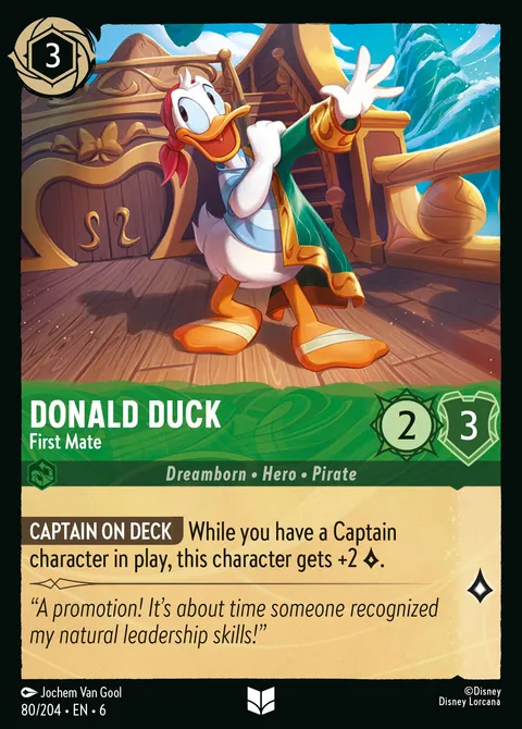Donald Duck — First Mate Disney Lorcana card