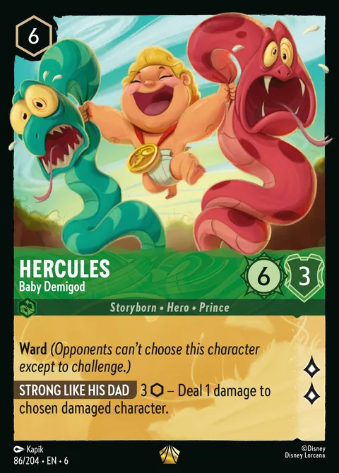 Hercules — Baby Demigod Disney Lorcana card