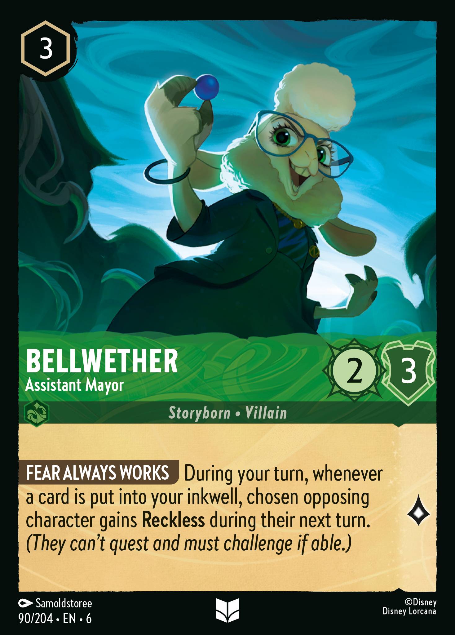 Bellwether — Assistant Mayor Disney Lorcana card
