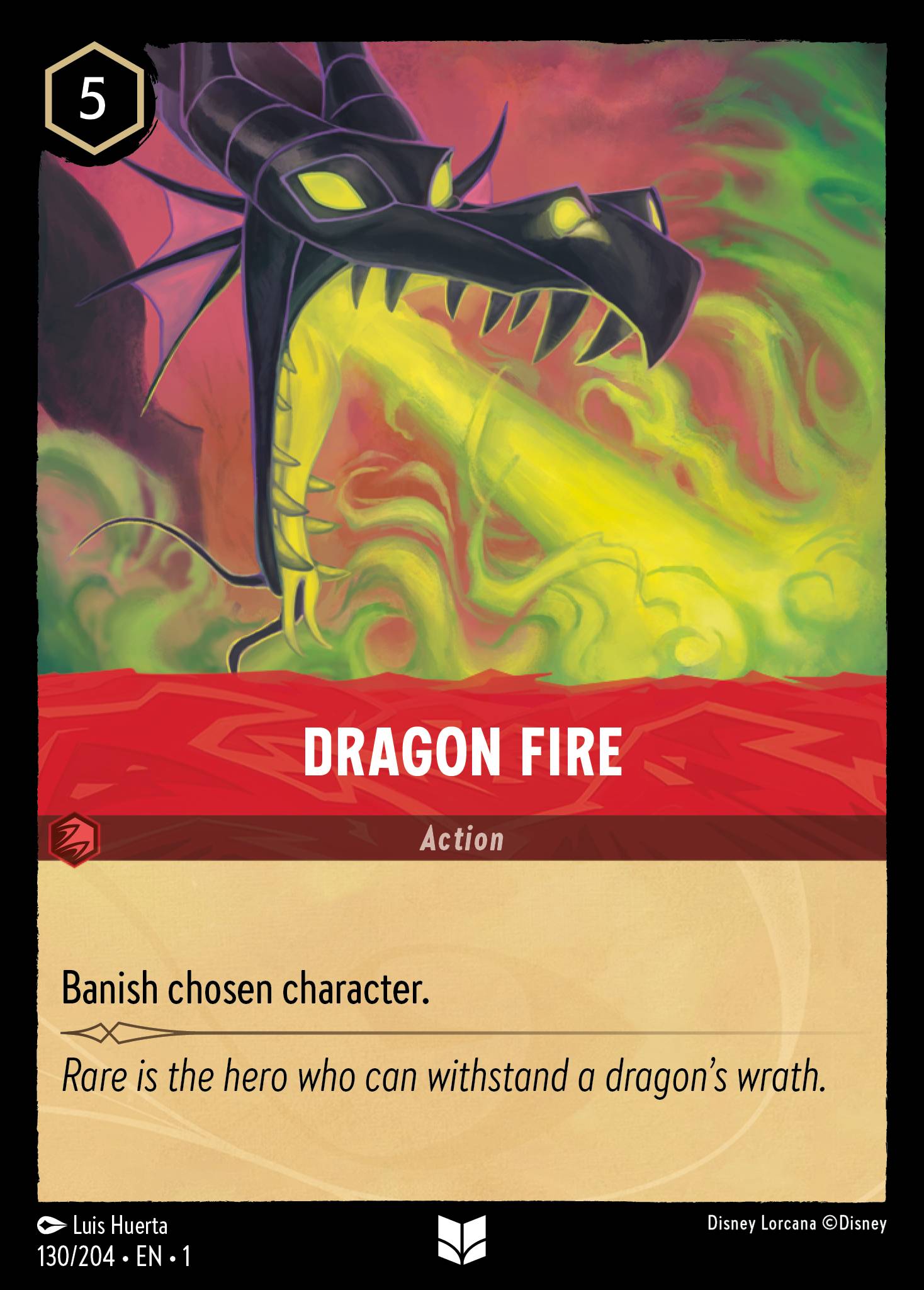 Dragon Fire Disney Lorcana card