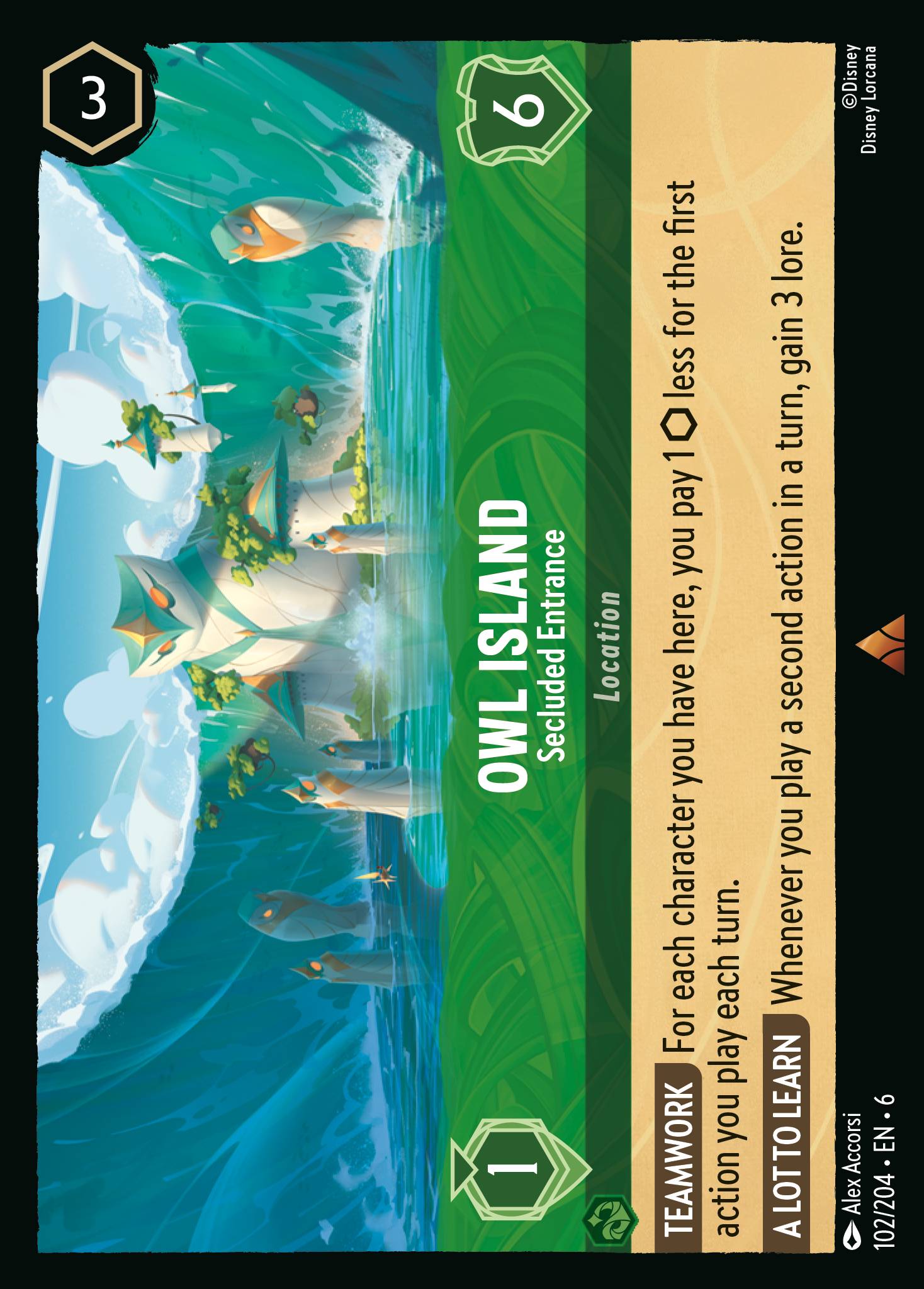 Owl Island — Secluded Entrance Disney Lorcana card