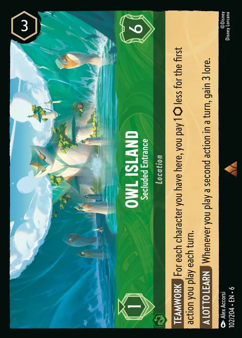 Owl Island — Secluded Entrance Disney Lorcana card