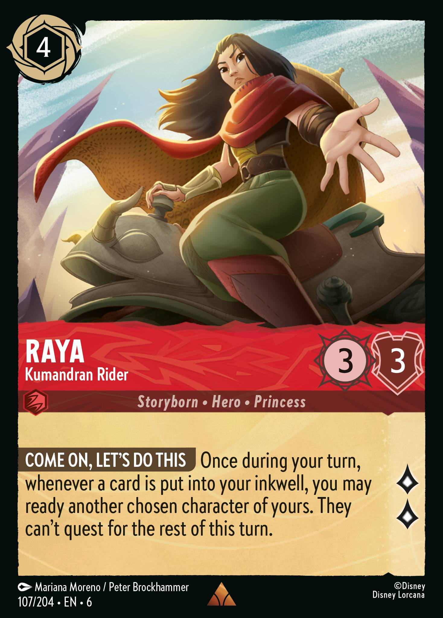 Raya — Kumandran Rider Disney Lorcana card