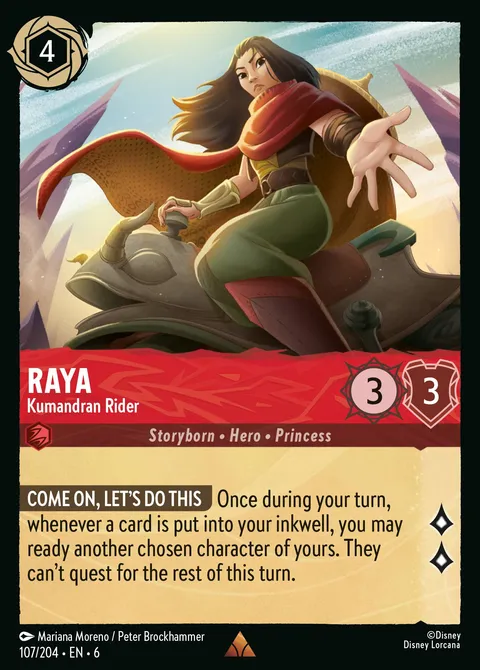 Raya — Kumandran Rider Disney Lorcana card