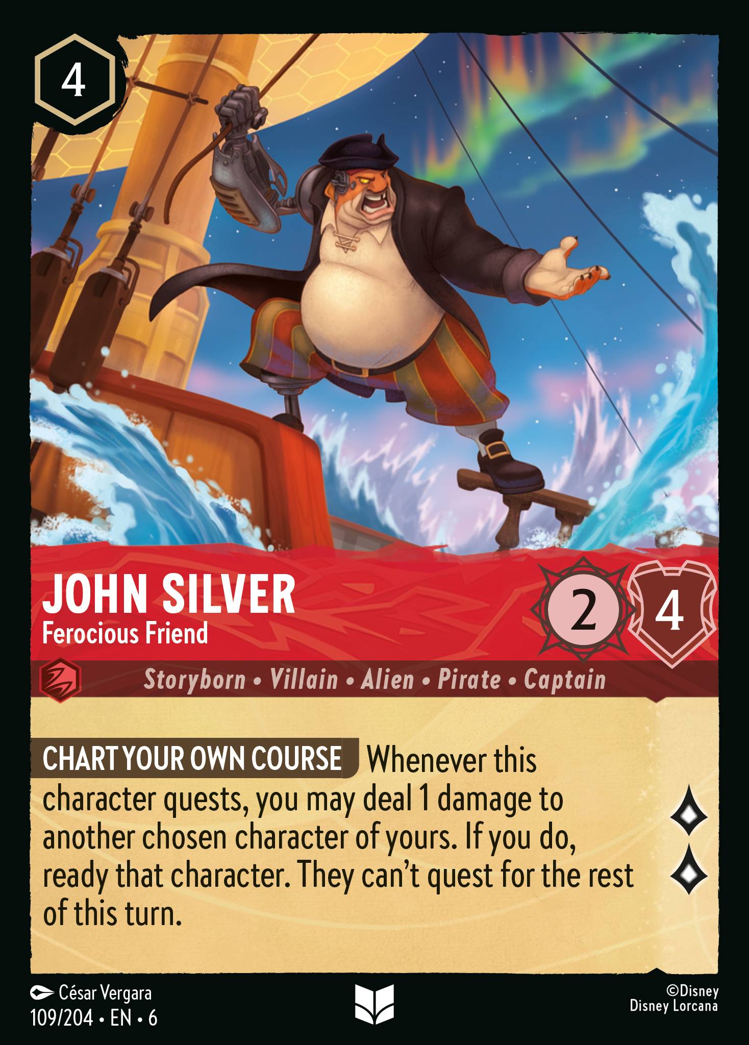 John Silver — Ferocious Friend Disney Lorcana card