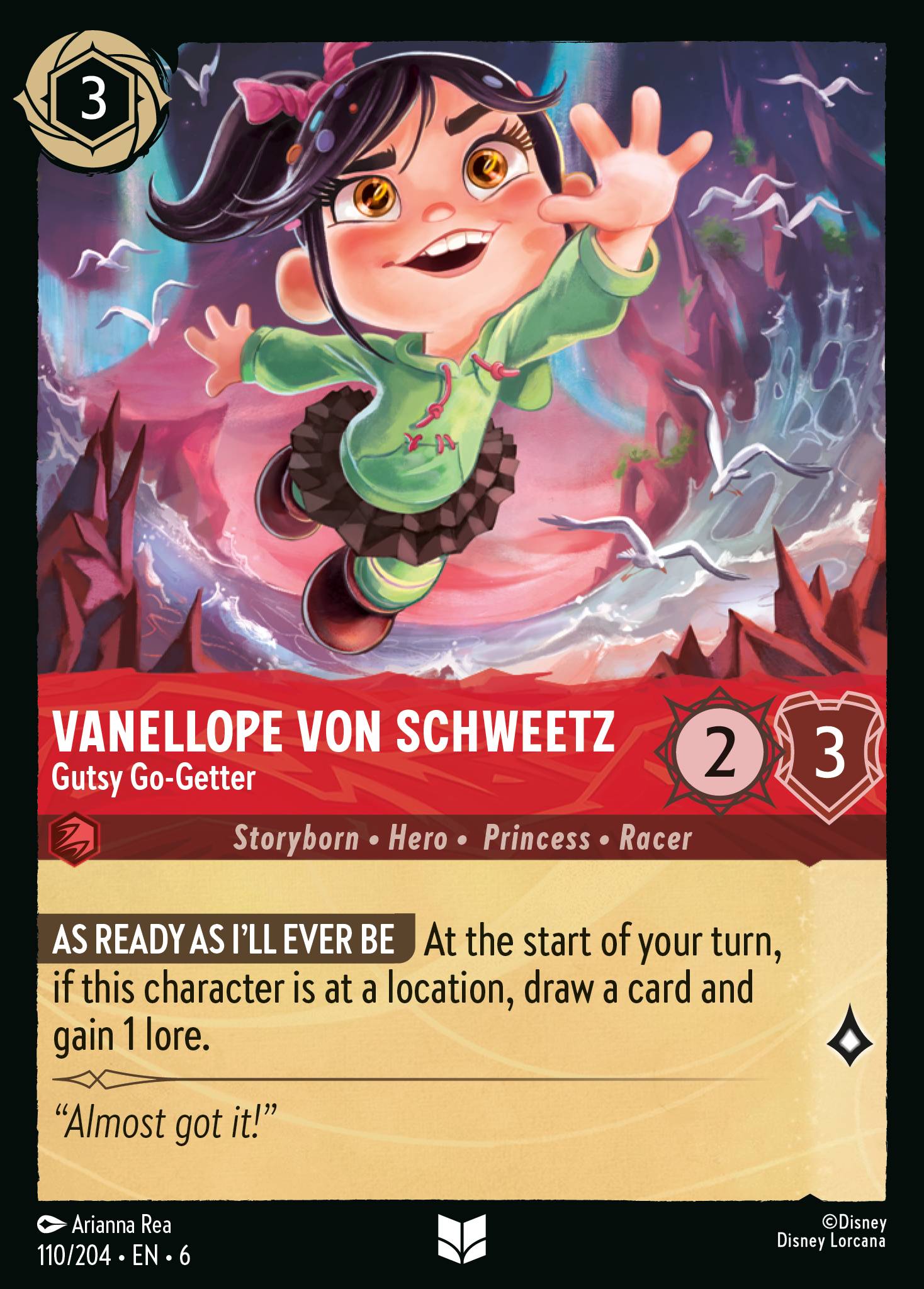 Vanellope Von Schweetz — Gutsy Go-Getter Disney Lorcana card