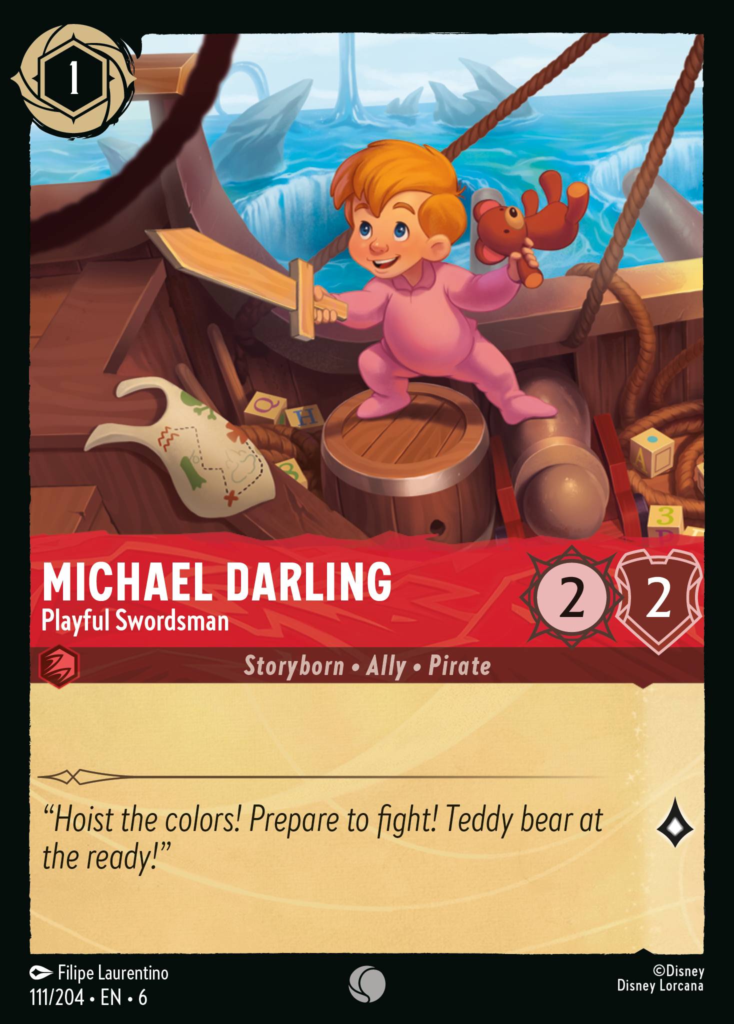 Michael Darling — Playful Swordsman Disney Lorcana card