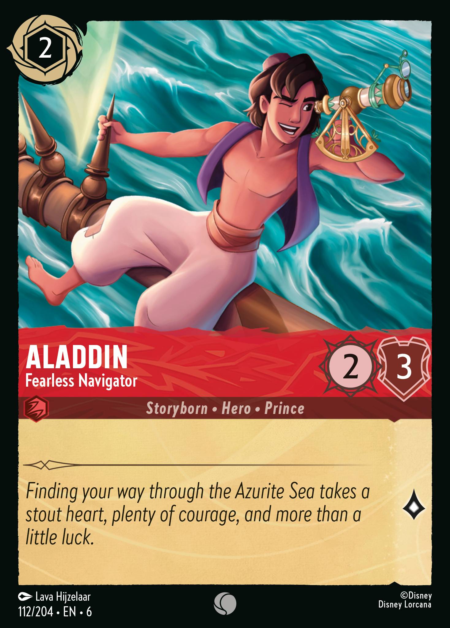 Aladdin — Fearless Navigator Disney Lorcana card