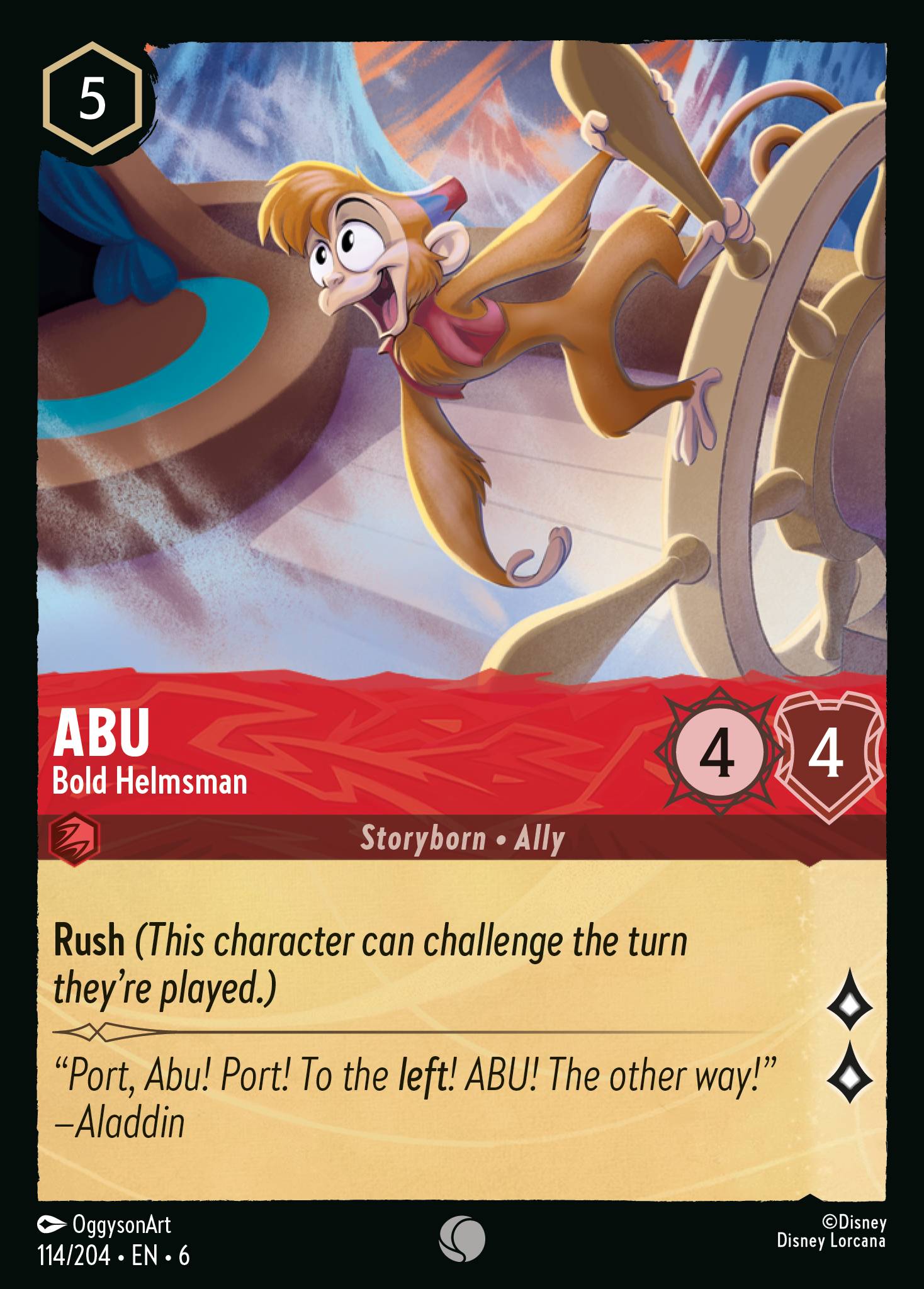 Abu — Bold Helmsman Disney Lorcana card