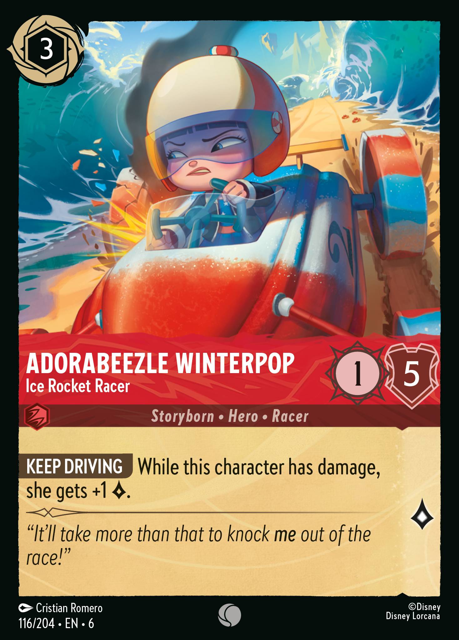 Adorabeezle Winterpop — Ice Rocket Racer Disney Lorcana card