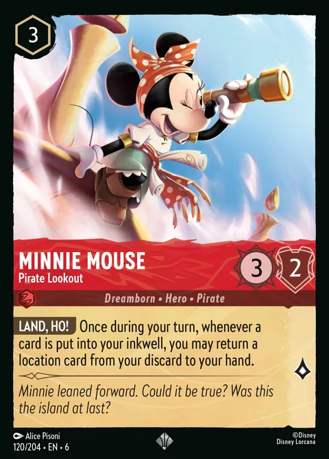 Minnie Mouse — Pirate Lookout Disney Lorcana card