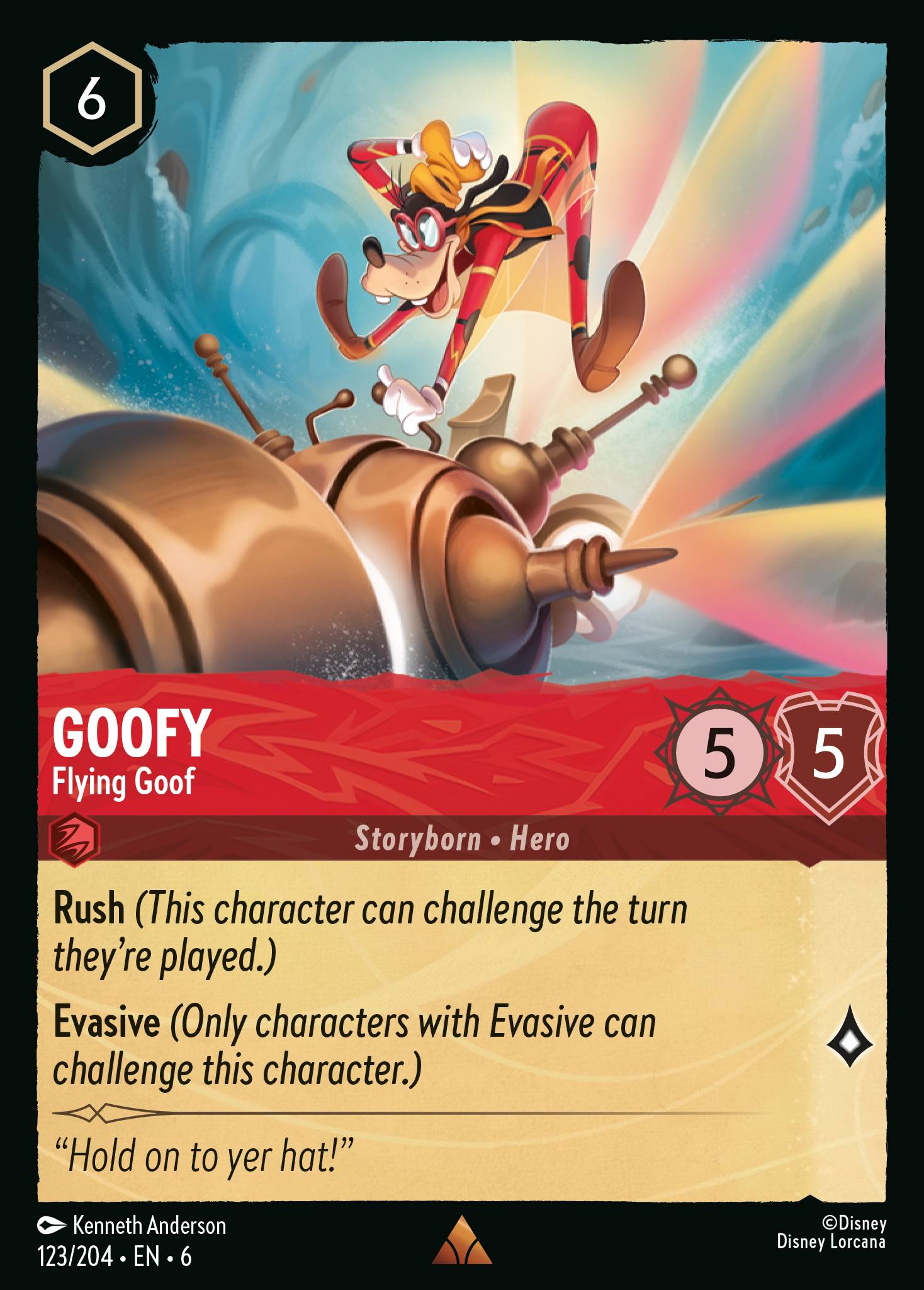 Goofy — Flying Goof Disney Lorcana card